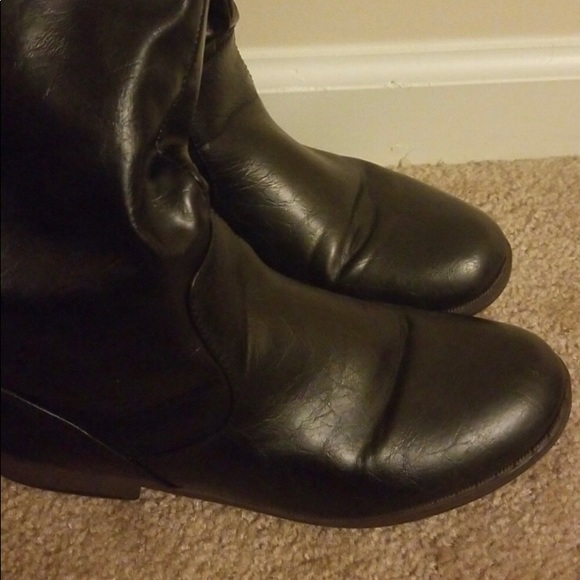 Bamboo black riding boots size 8.5 - Picture 3 of 7
